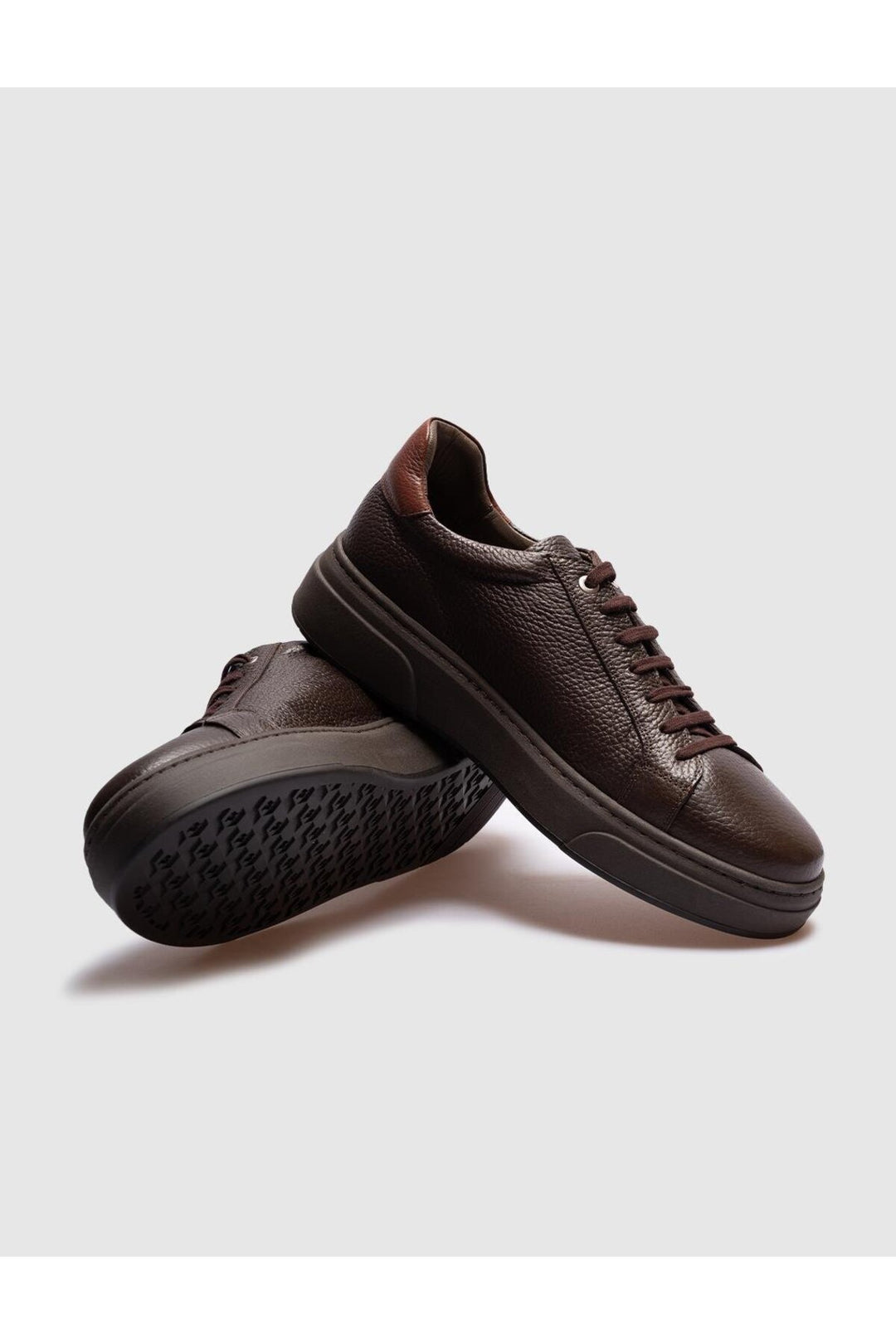 Cabani Shoes Chaussures de ville pour hommes en cuir véritable marron à lacets - Marron