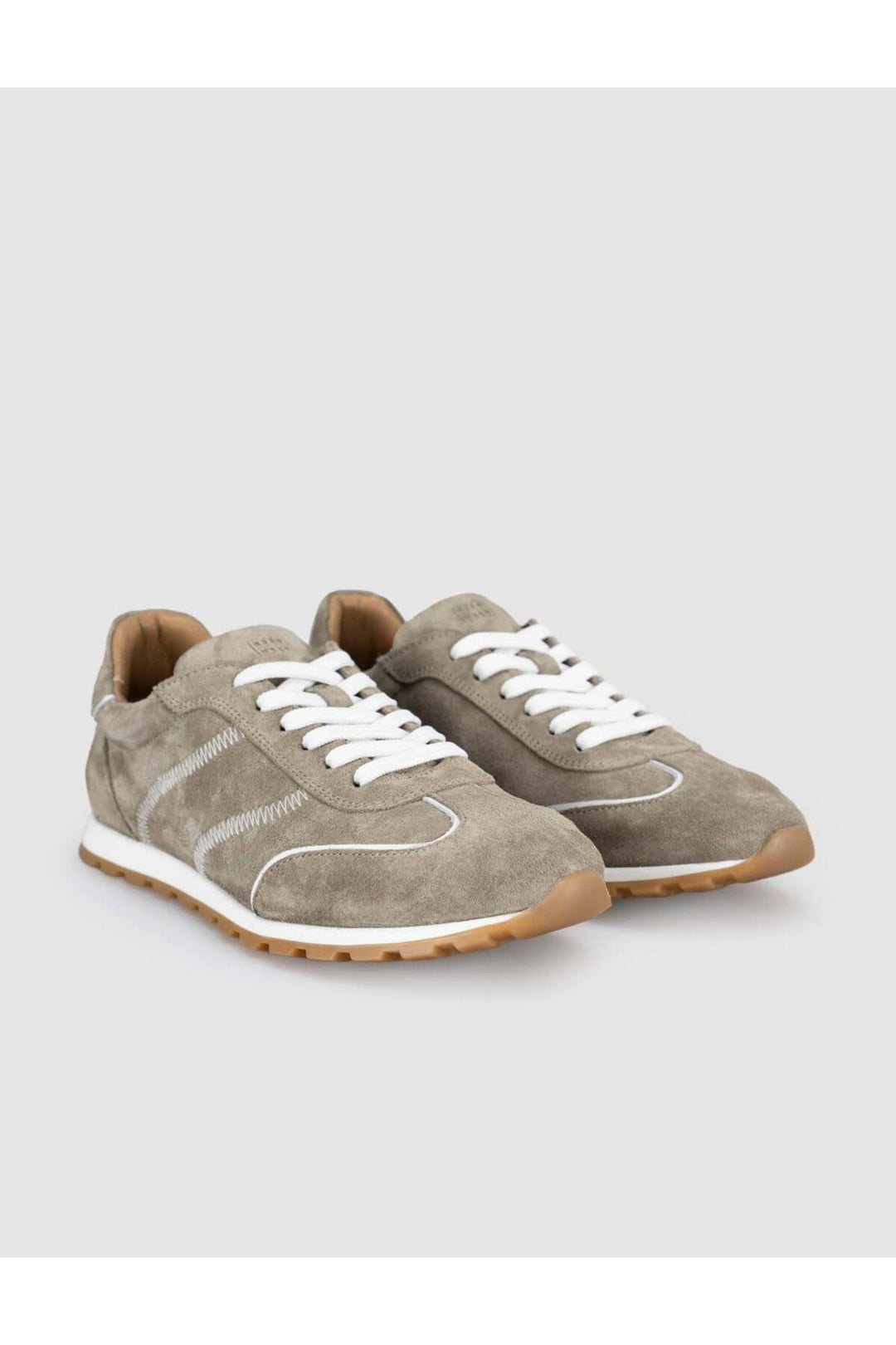 Cabani Shoes Baskets décontractées en cuir véritable pour femmes en vison - Multicolore