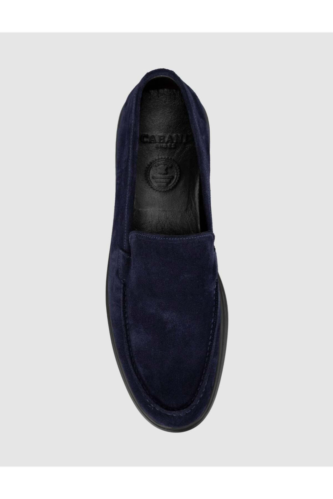 Cabani Shoes Chaussures Loafer pour Homme en Suède Bleu marine en Cuir Véritable - Bleu marine