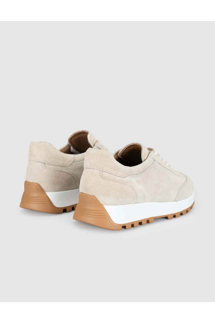 Cabani Shoes Baskets en cuir suédé crème pour femme - Crème