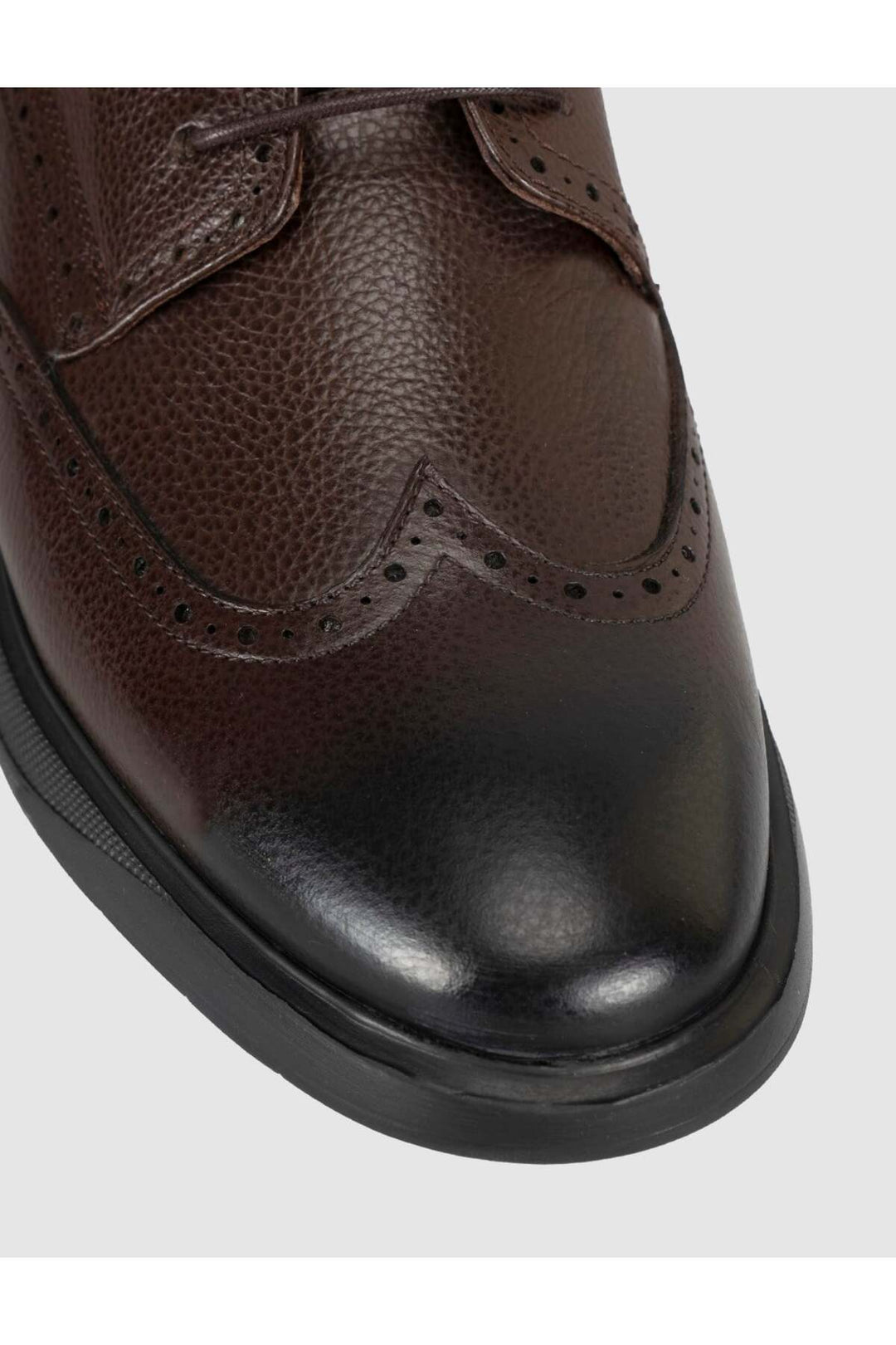 Cabani Shoes Chaussures Oxford pour hommes en cuir véritable marron - Multicolore