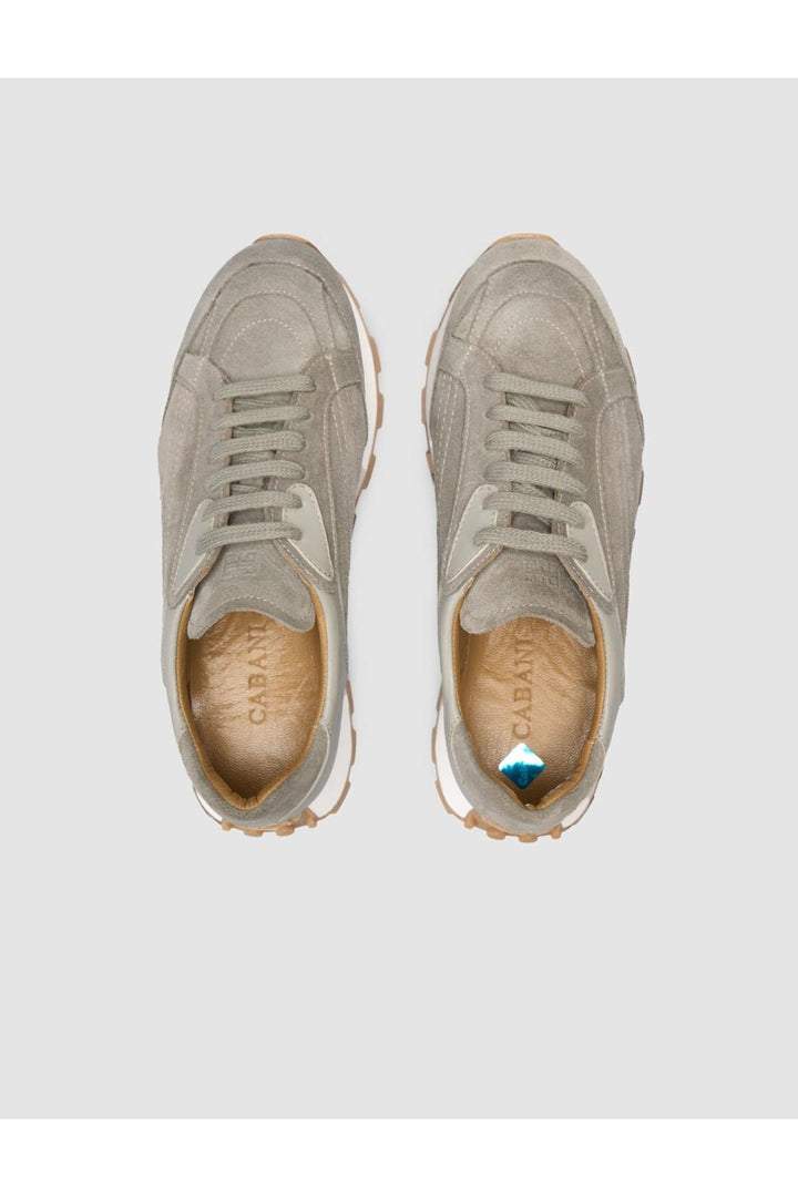Cabani Shoes Baskets pour femmes en cuir véritable 100% beige - Sable