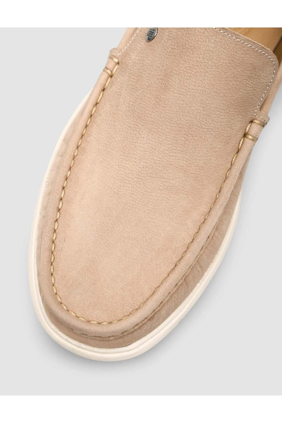 Cabani Shoes Livamo Mocassin Homme Quotidien en Nubuck Véritable Beige - Multicolore
