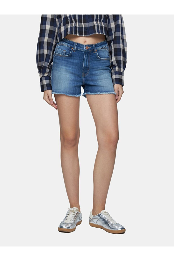 LTB Short en jean taille haute Carola
