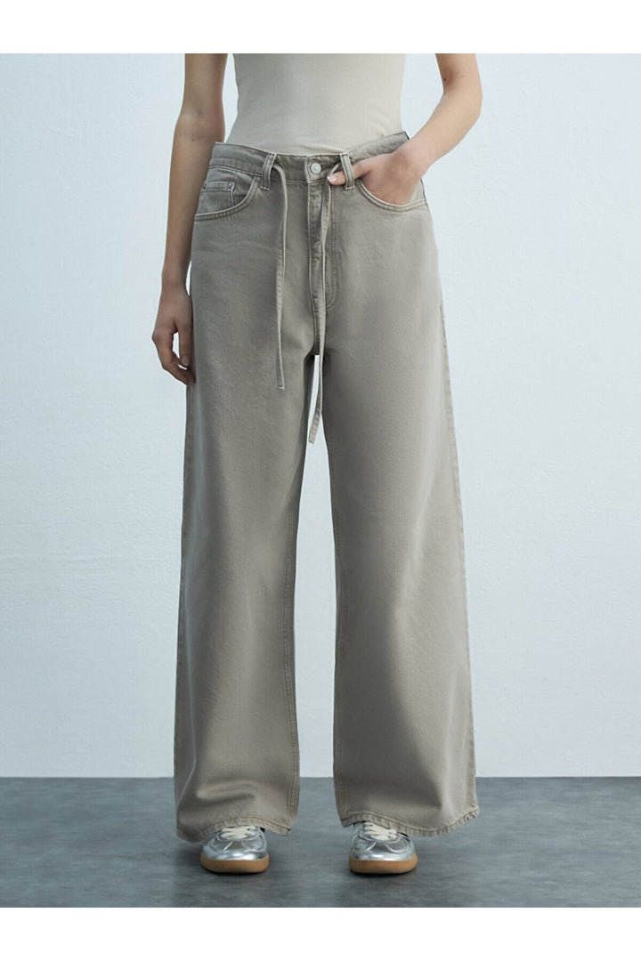 LTB Denıssa Pantalon en jean taille haute à jambes larges - karişik_55984