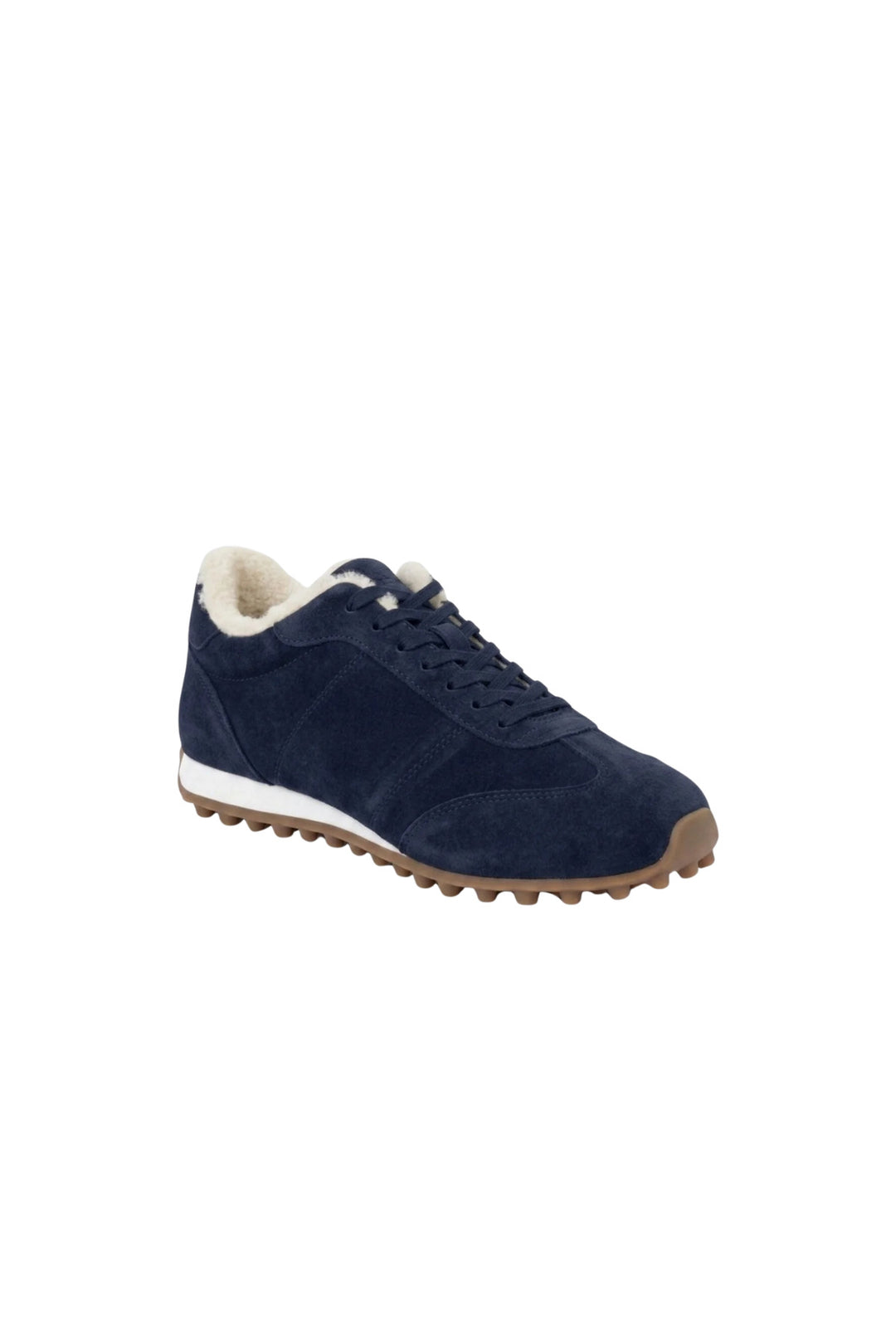 Wavelys VERONA Bleu marine Cuir Suédé Véritable, Intérieur Douillet et Chaud, Élégant, Semelle en Caoutchouc Flexible, Confortable Baskets Femme - Bleu marine