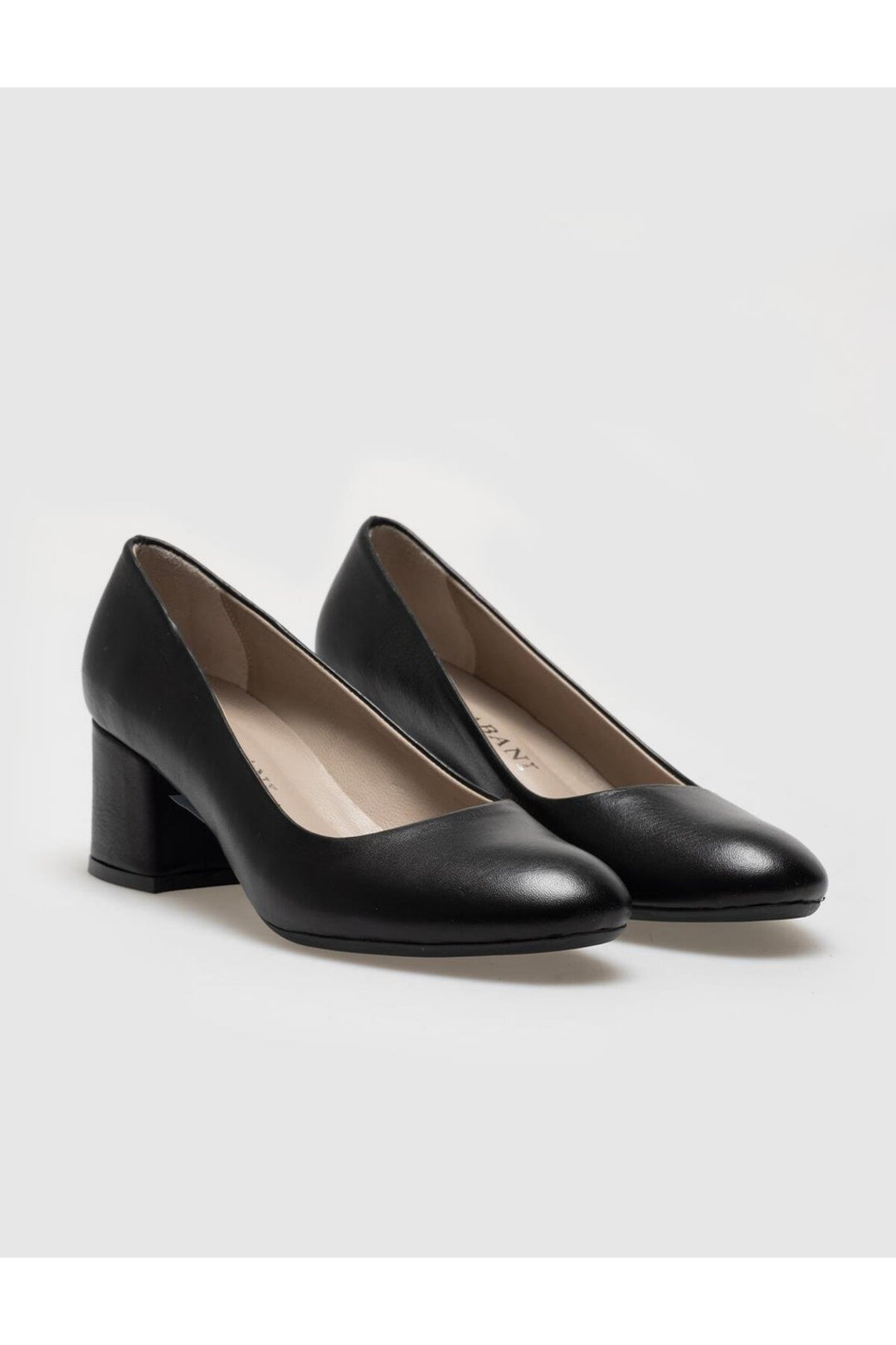 Cabani Shoes Chaussures à talons épais en cuir véritable marron pour femmes - Noir