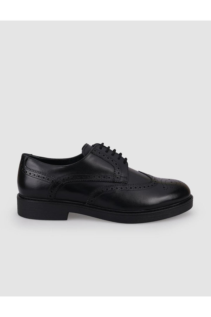Cabani Shoes Chaussures de ville pour hommes en cuir véritable noir à lacets 100% - Noir