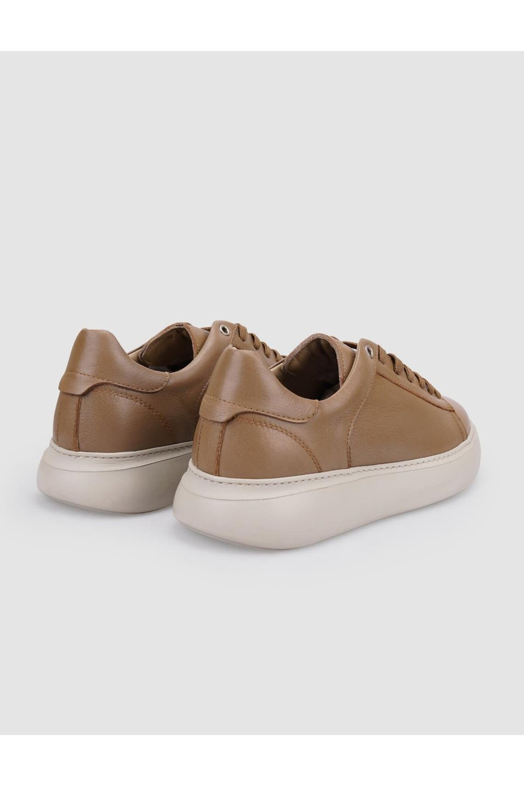 Cabani Shoes %100 Cuir véritable Chaussures de sport pour hommes en vison à lacets - Vison