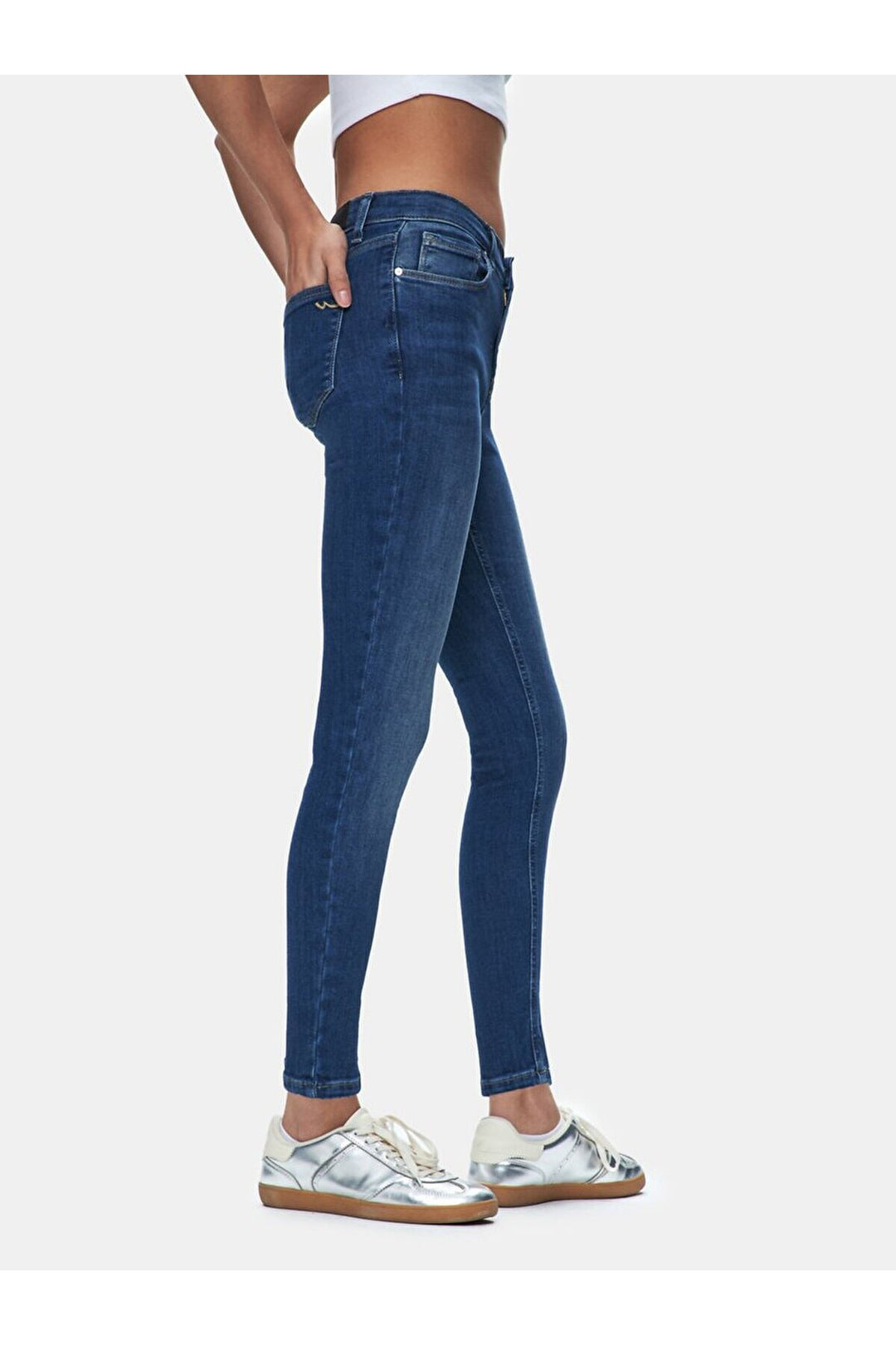 LTB Tanya X Mid Rise Skinny Pantalon - Moyen Bleu_