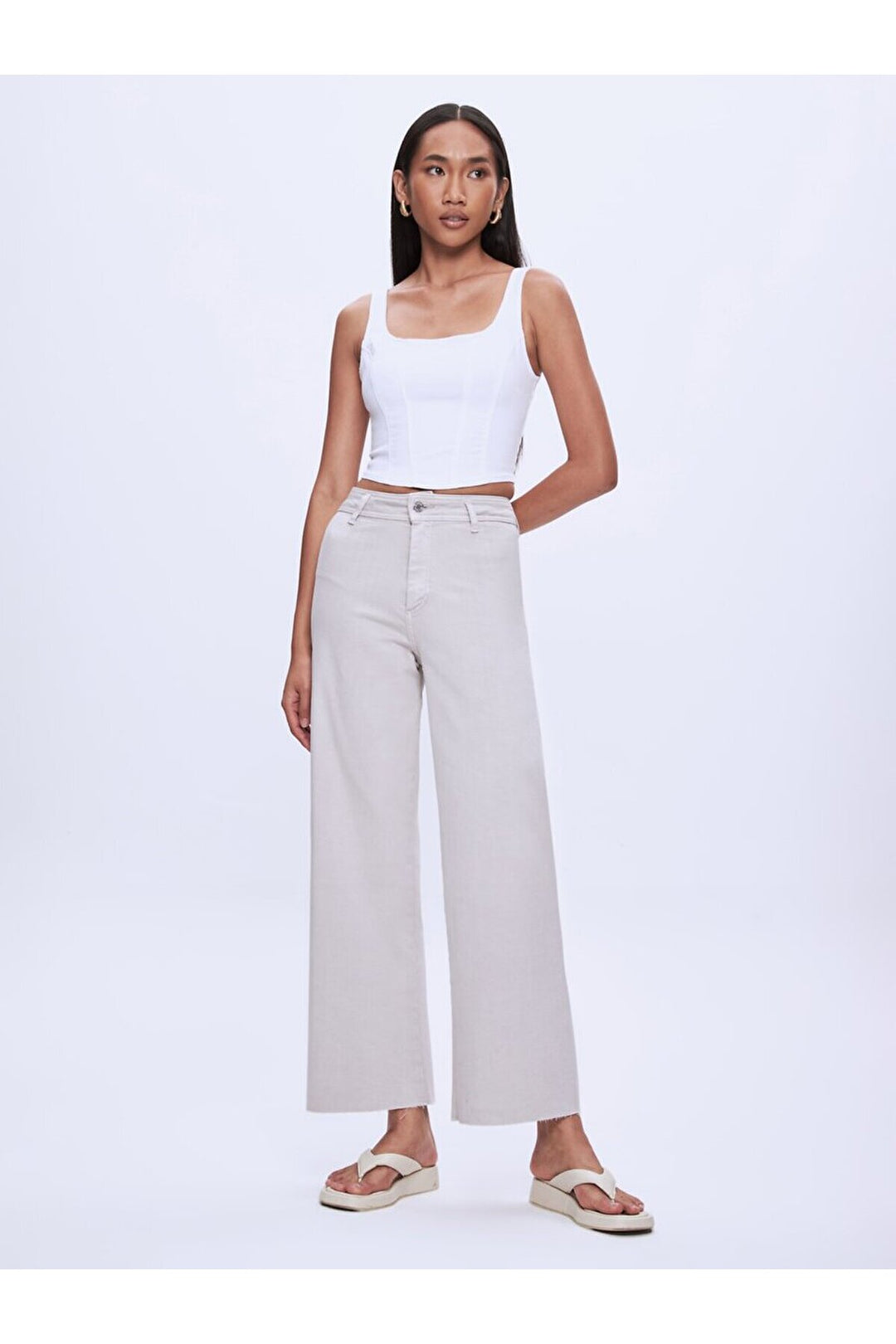 LTB Bustier en jean Vevına - Blanc_