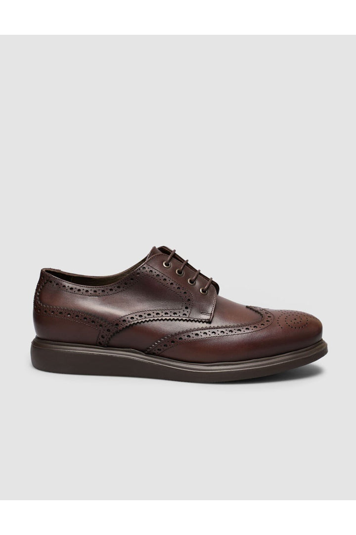 Cabani Shoes Chaussures de ville pour hommes en cuir véritable marron à lacets Eva Taban - Multicolore
