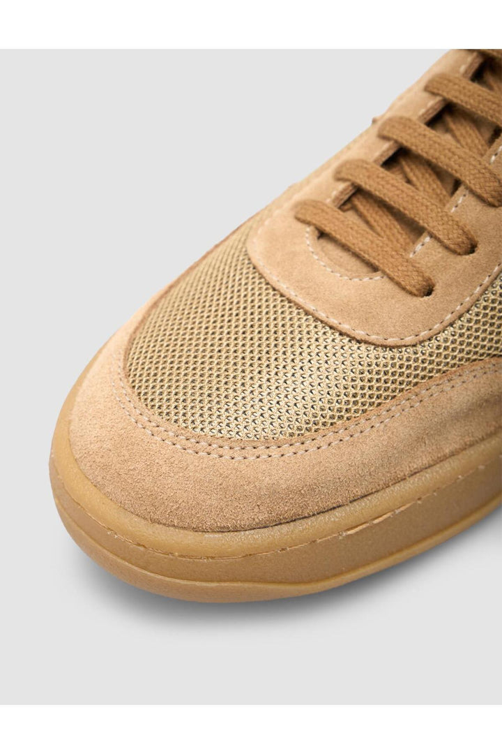 Cabani Shoes %100 Cuir Véritable Suédé Femme Baskets Taba - Multicolore