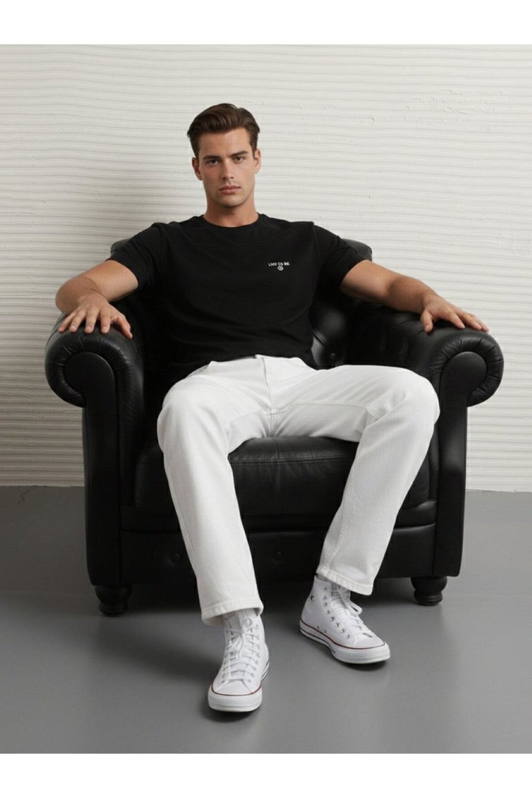 LTB T-shirt noir à imprimé minimaliste - Noir