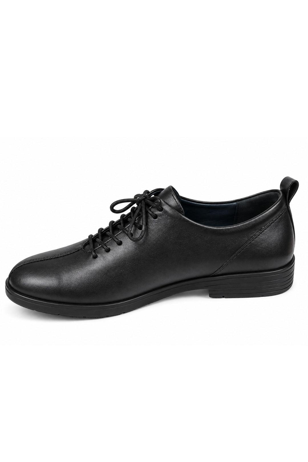 Wavelys ZANTE Chaussures anatomiques en cuir véritable pour femmes avec détails à franges en noir - Noir