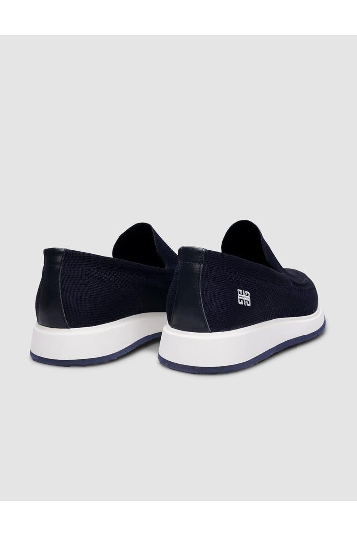 Cabani Shoes Chaussures de ville pour homme en tricot bleu marine - Bleu marine