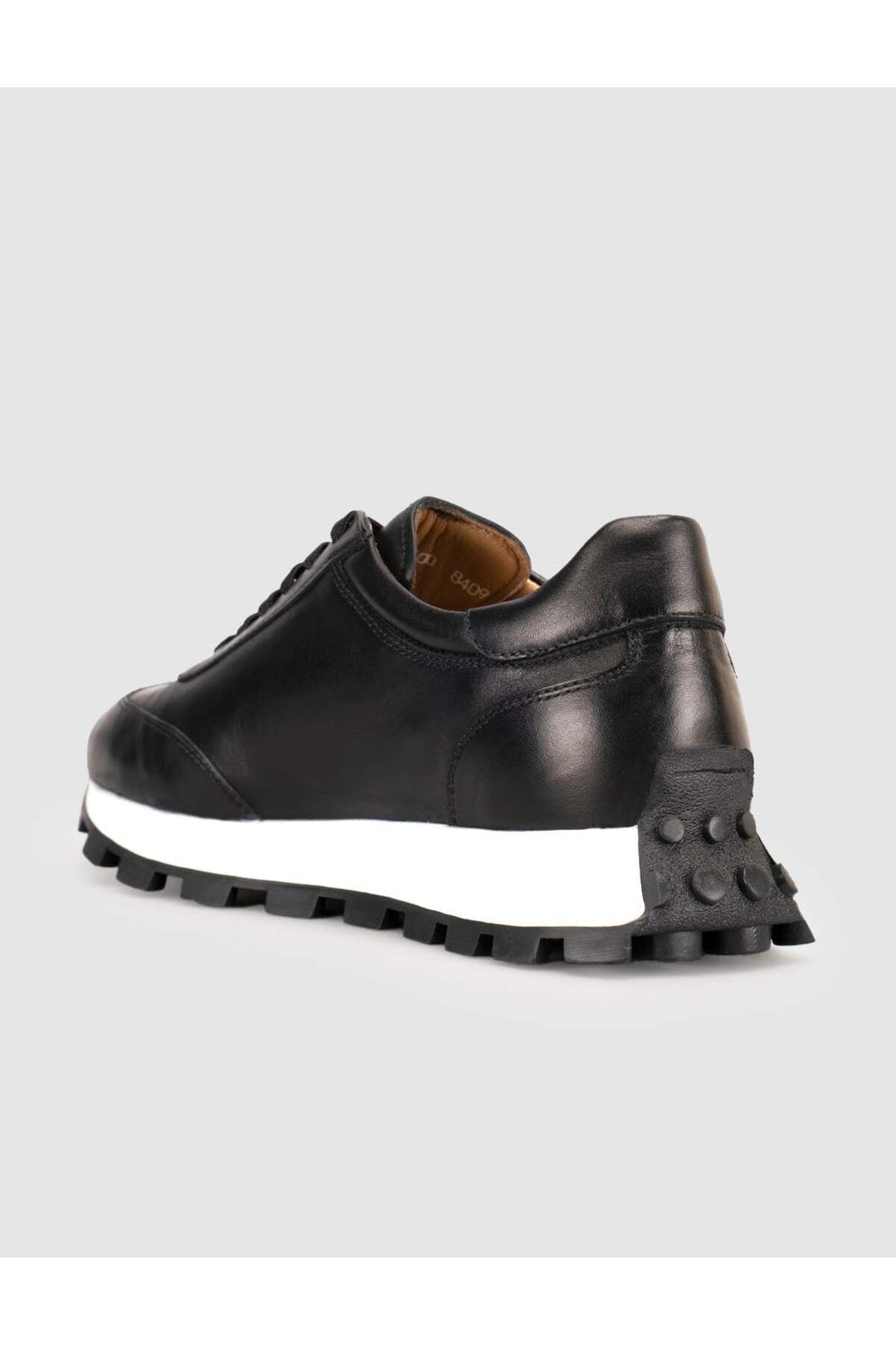 Cabani Shoes Baskets femme en cuir véritable noir - Multicolore