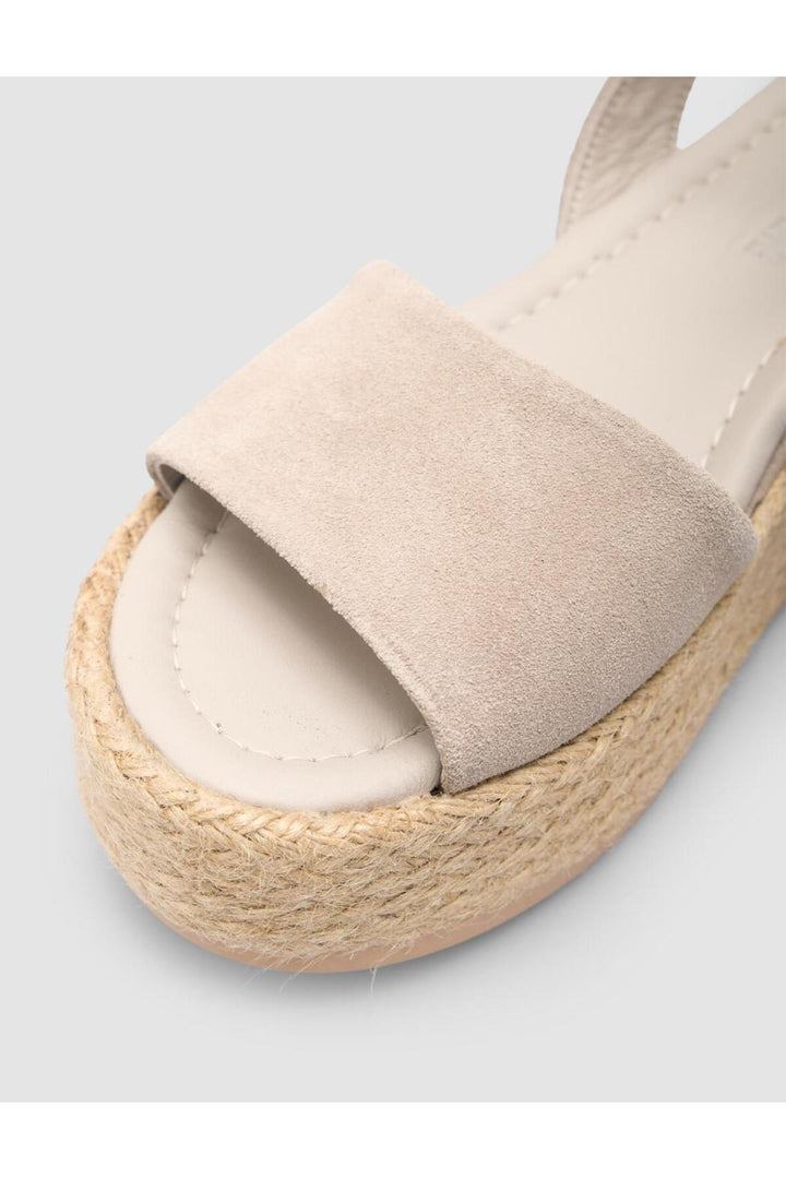 Cabani Shoes %100 Cuir véritable Sandale en suède pour femme - Pierre
