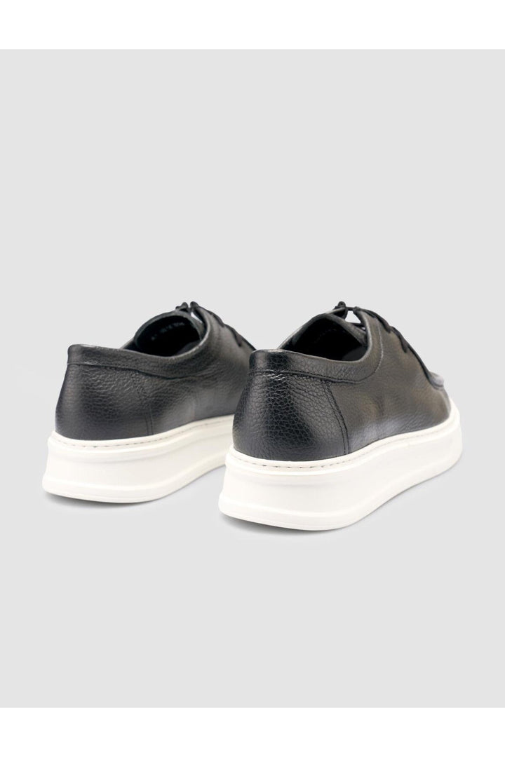 Cabani Shoes Chaussures de ville pour hommes en cuir véritable noir 100% - Noir