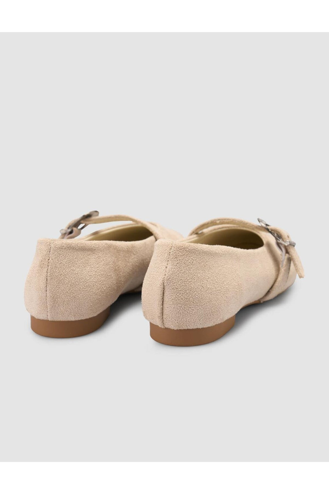 Cabani Shoes Ballerines femmes beige avec détail de boucle en suède Saros - Beige