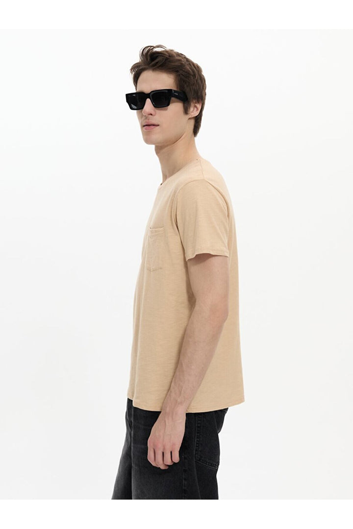 LTB T-shirt marron avec poche