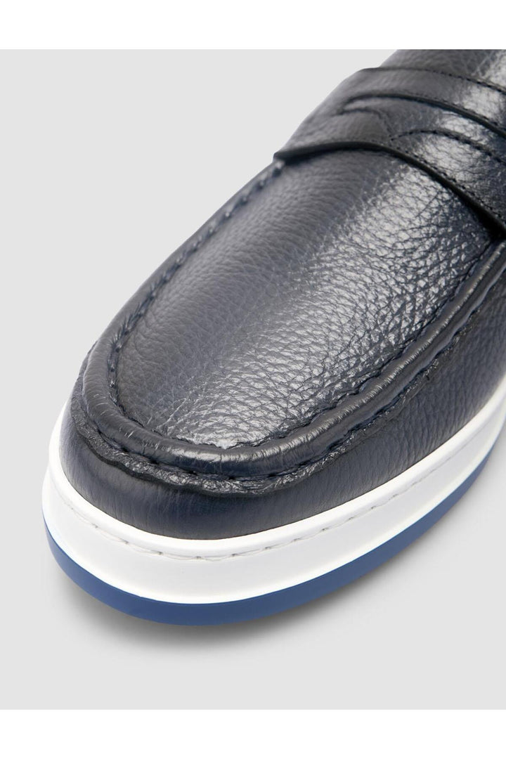 Cabani Shoes %100 Cuir Véritable Mocassins Pour Hommes Bleu marine - Bleu marine