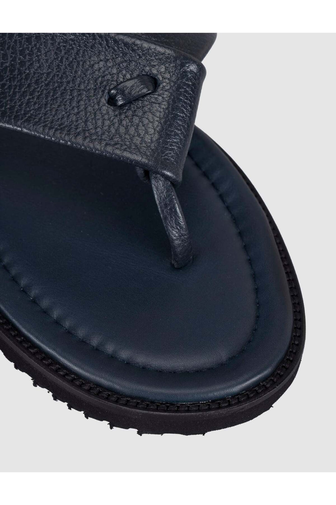 Cabani Shoes Sandales en cuir véritable pour homme en bleu marine. - Bleu marine