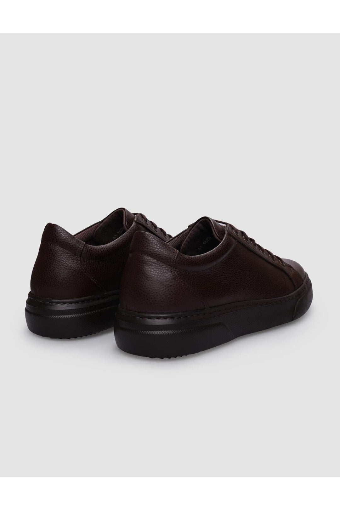 Cabani Shoes %100 Cuir véritable Baskets pour hommes à lacets marron - Marron