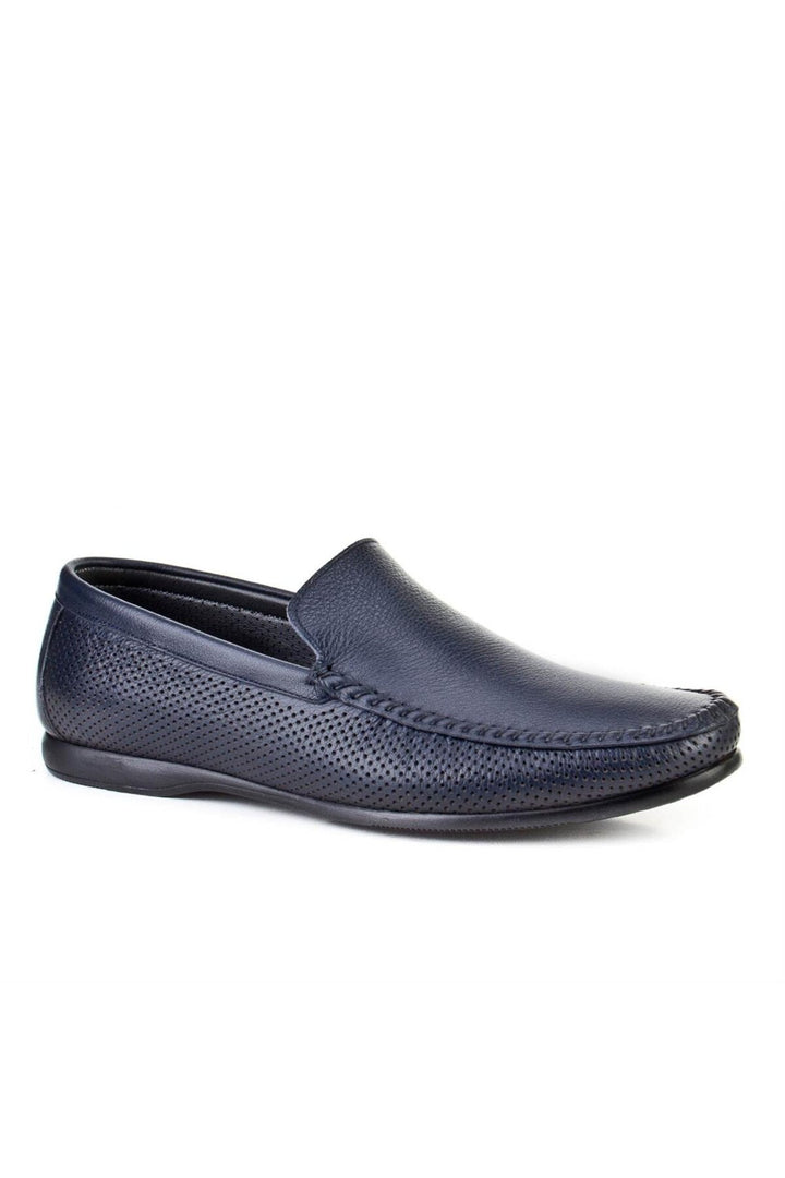 Cabani Shoes Mocassins pour hommes en cuir véritable bleu marine - Bleu marine