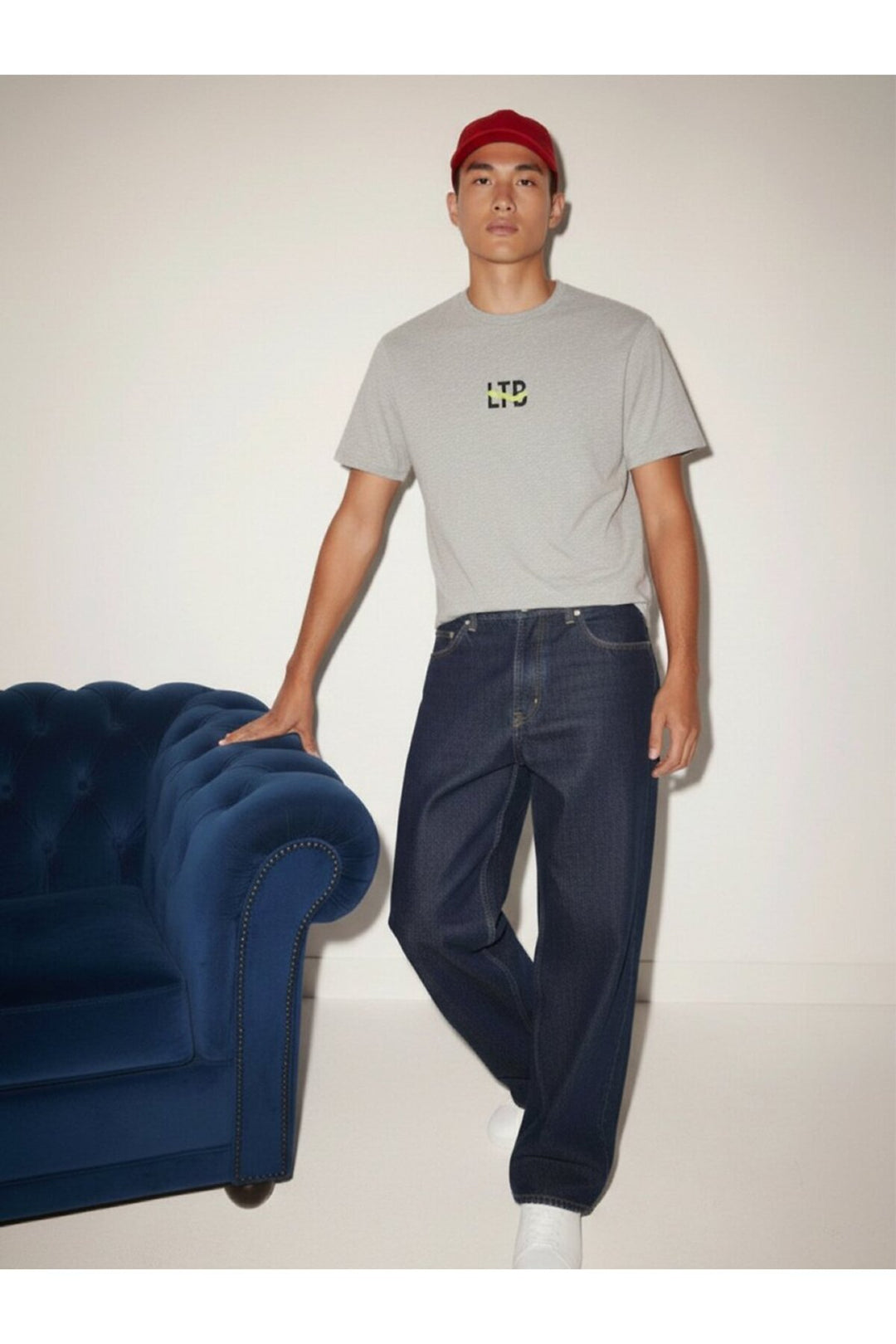 LTB T-shirt Gris avec Logo Imprimé - Gris