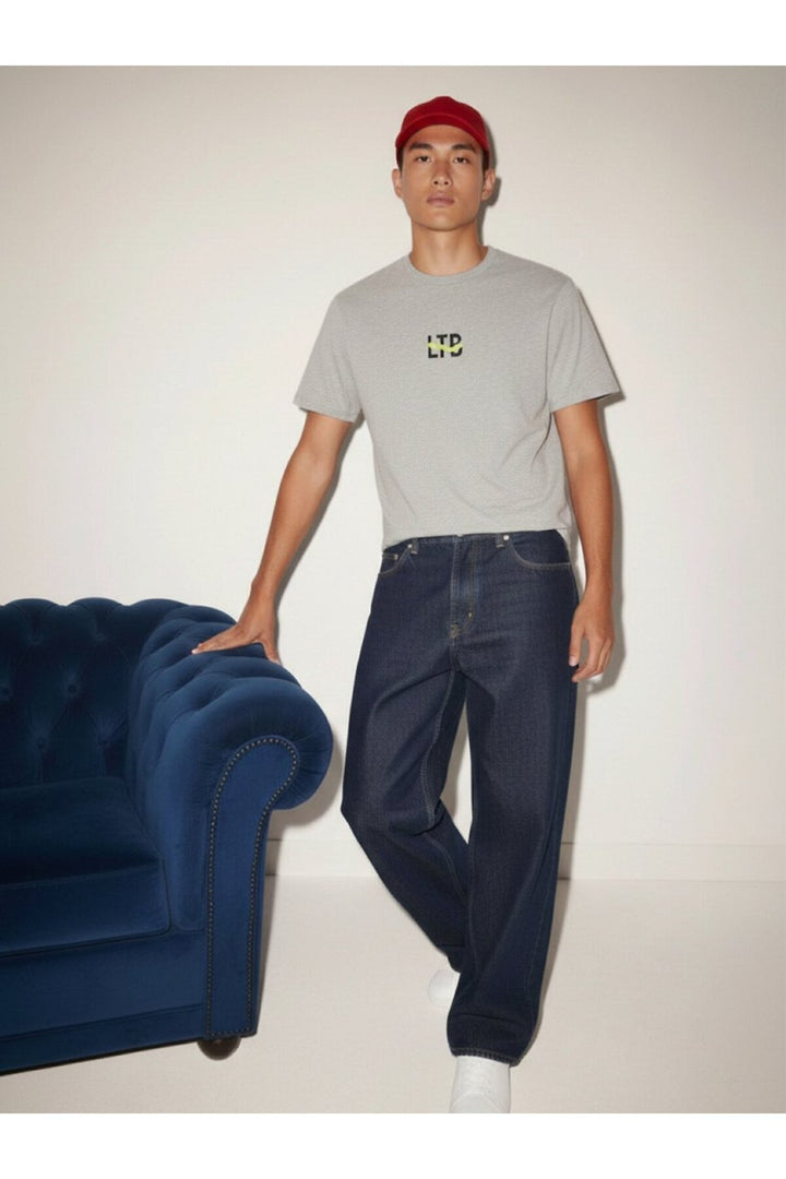 LTB T-shirt Gris avec Logo Imprimé - Gris