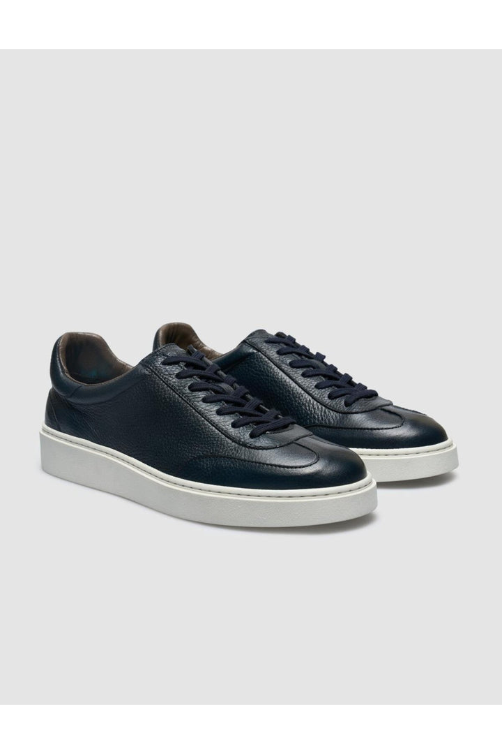 Cabani Shoes %100 Cuir véritable Bleu marine Chaussures de sport pour hommes - Bleu marine