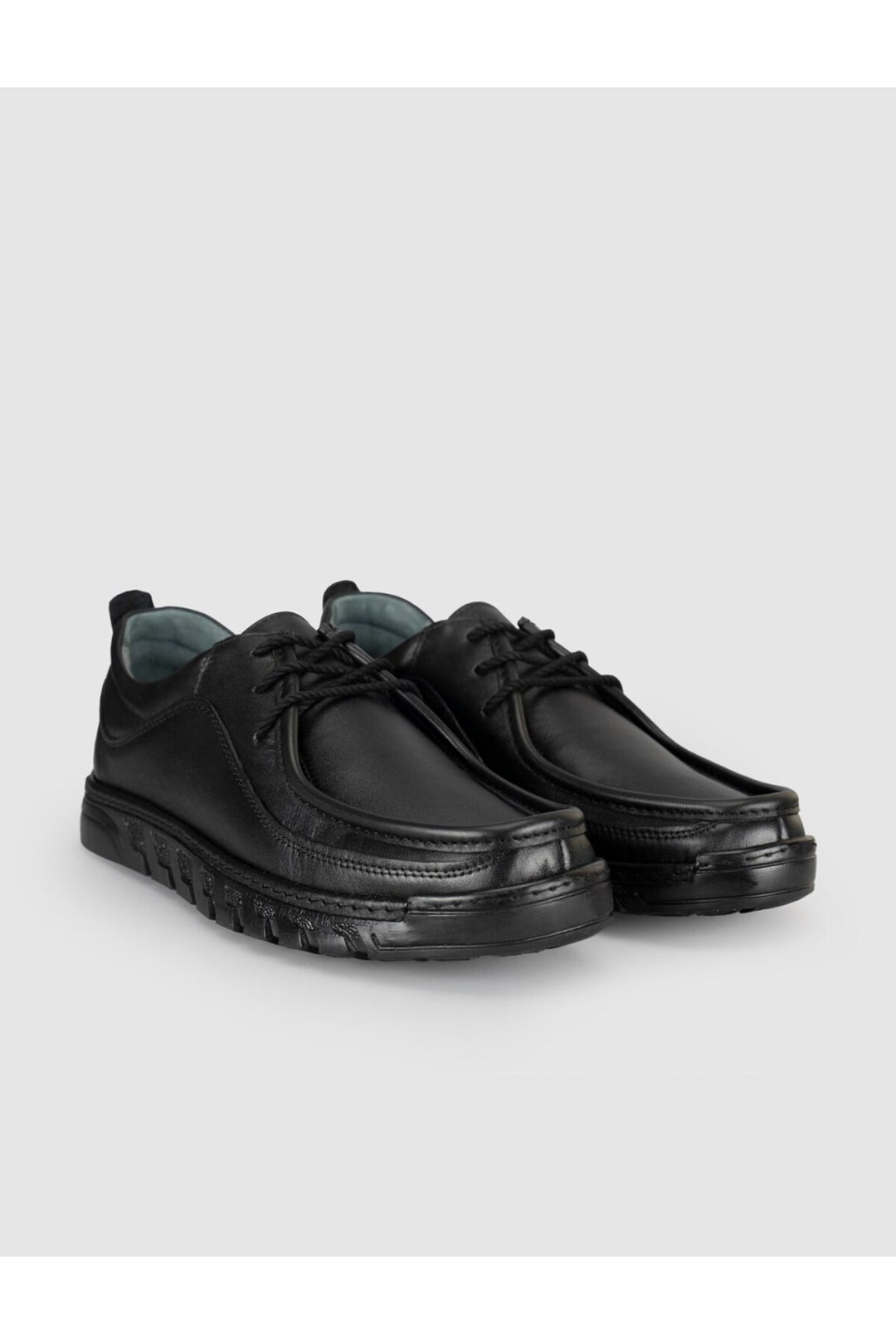 Cabani Shoes Chaussures de confort quotidiennes pour hommes en cuir véritable noires - Noir