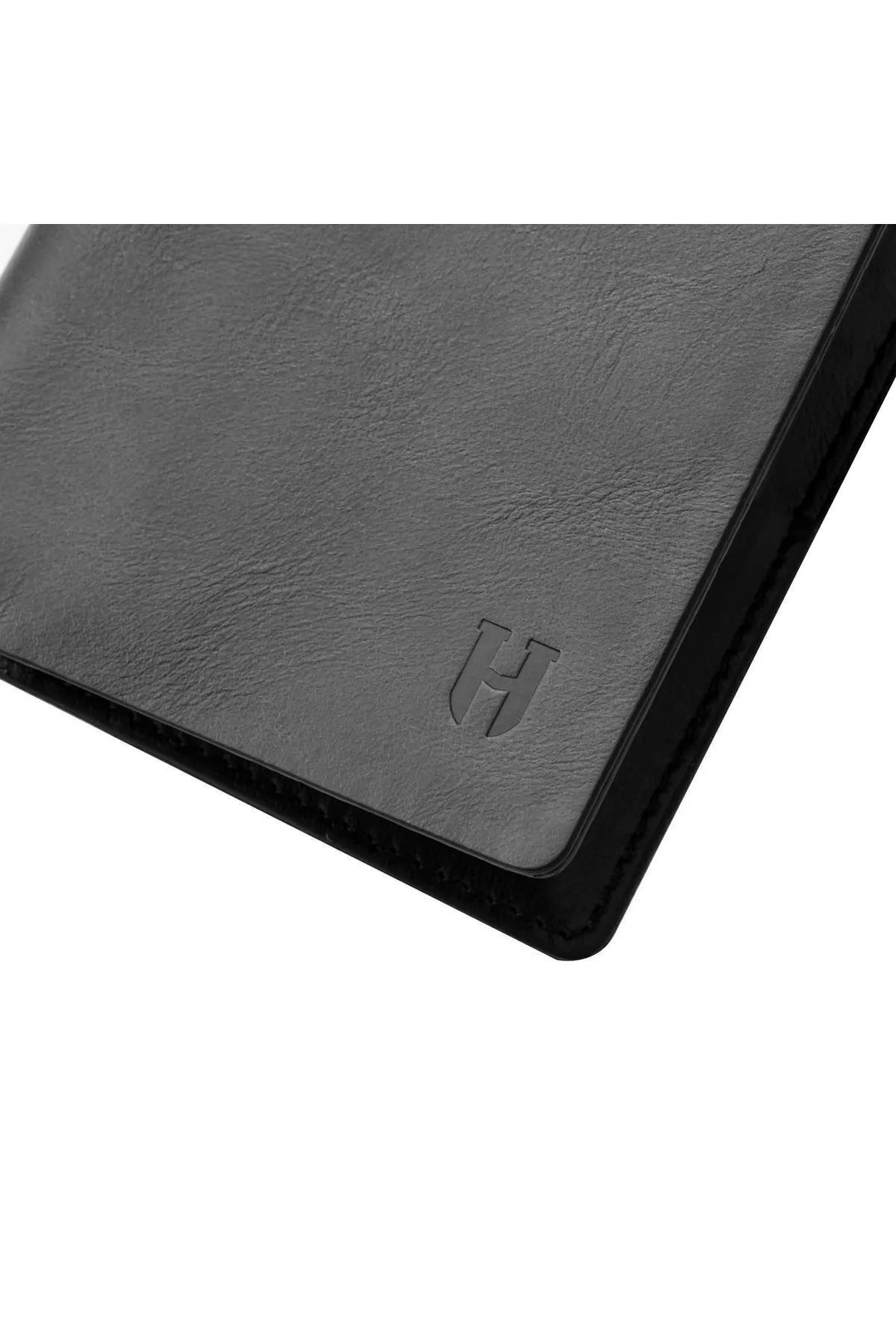 helmbrook Portefeuille en cuir véritable pour homme Slim Design Multi-Bay RFID Protégé Dayton Noir