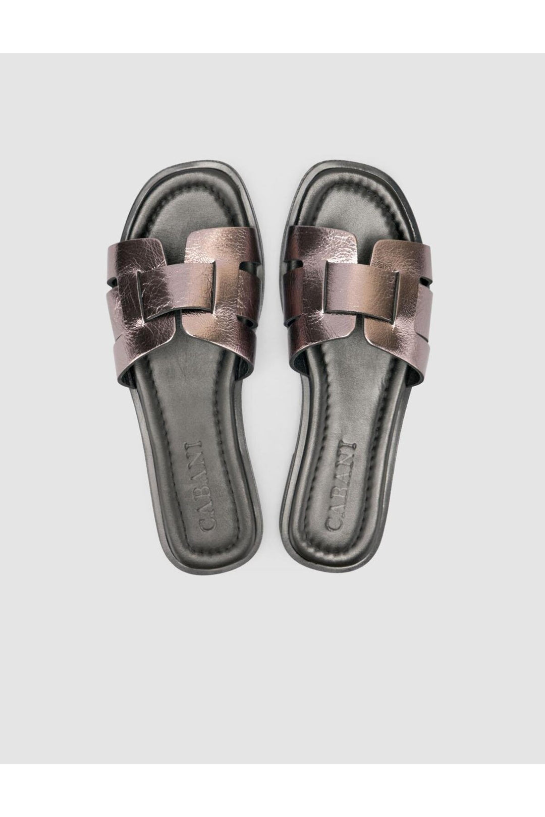 Cabani Shoes %100 Cuir véritable Sandales noires pour femmes - Multicolore