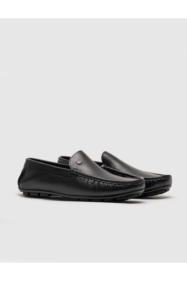 Cabani Shoes Mocassin homme en cuir véritable noir - Noir