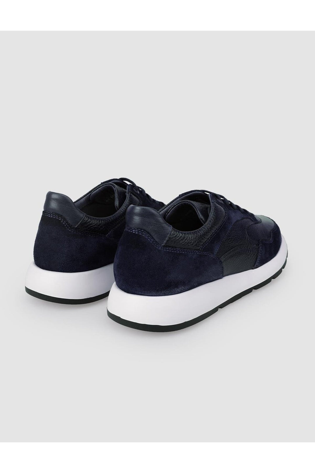 Cabani Shoes %100 Cuir véritable Bleu marine Chaussures de sport pour hommes - Bleu marine