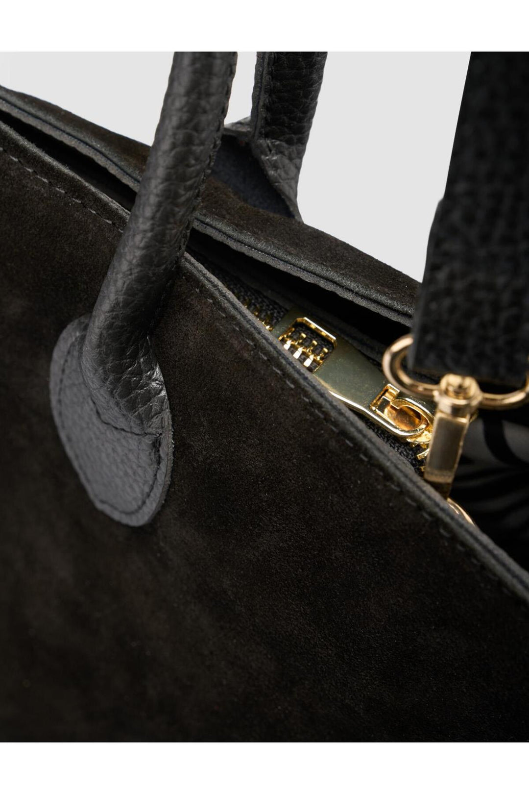 Cabani Shoes %100 Cuir véritable Sac à main en daim noir pour femme - Multicolore