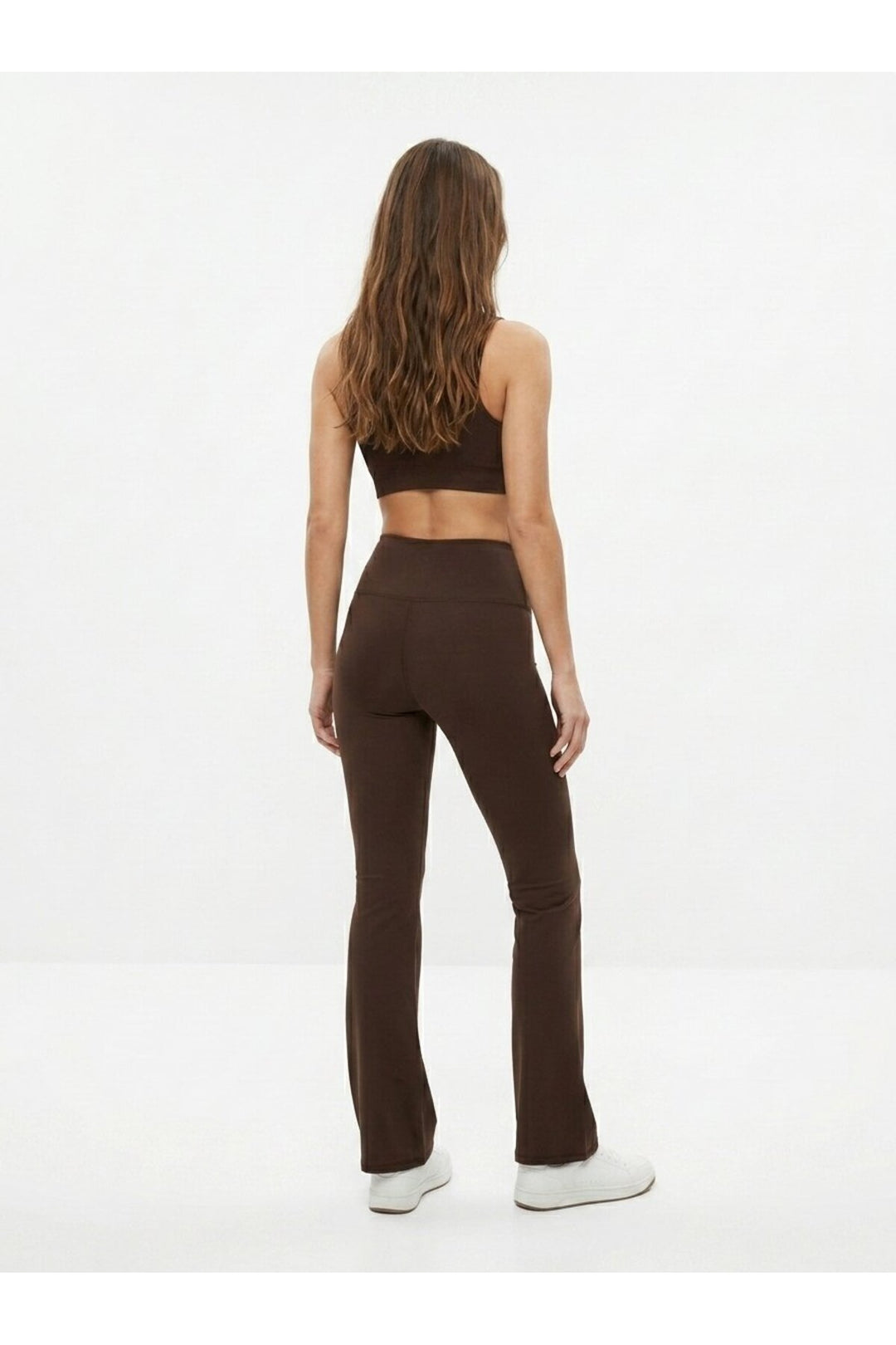 LTB Legging Marron Taille Haute À Pattes Élargies - Marron