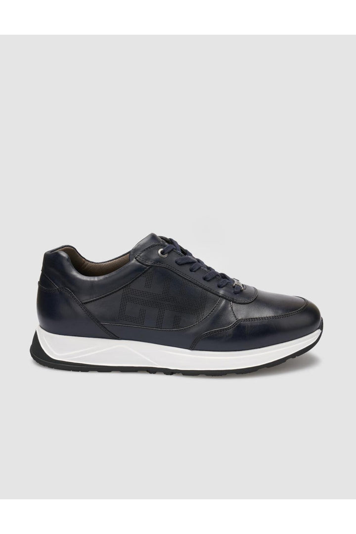 Cabani Shoes Seranar %100 Cuir Véritable Bleu marine Chaussures de Sport pour Hommes - Bleu marine