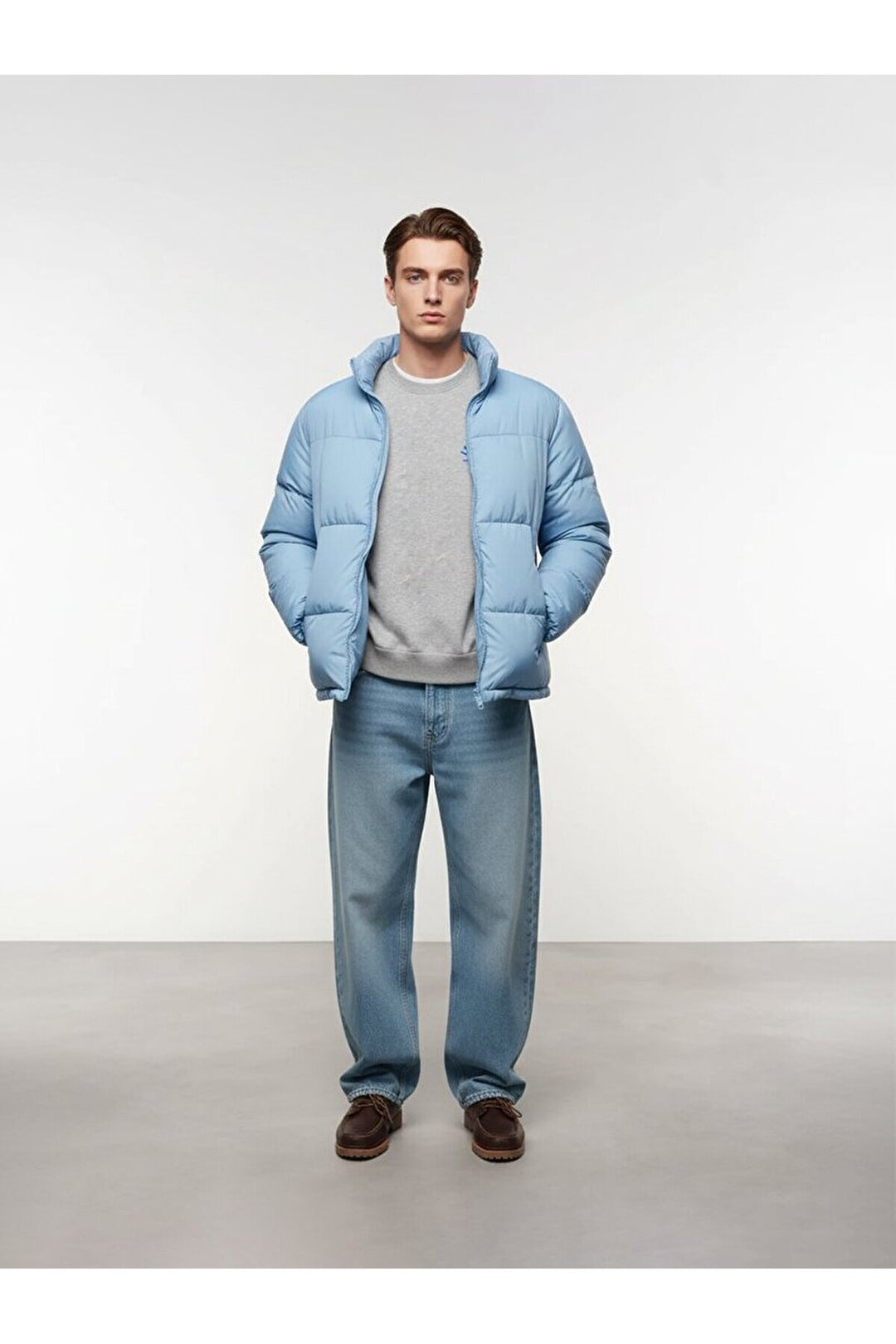 LTB Veste matelassée bleu marine à manches longues avec fermeture éclair - Bleu̇_2532