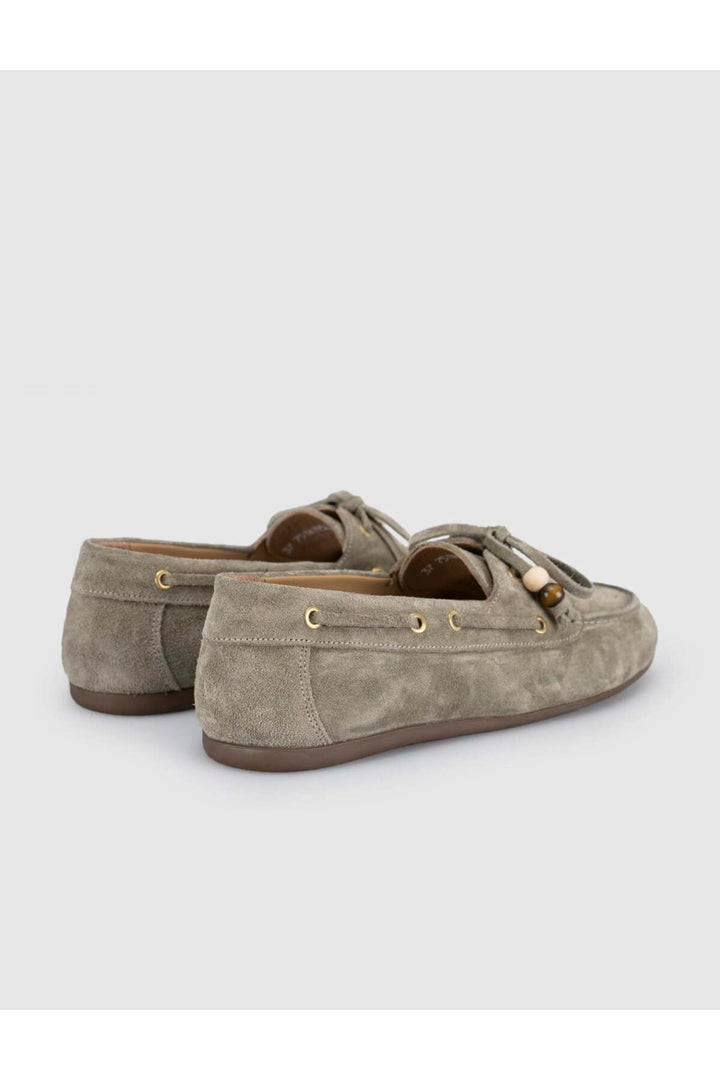 Cabani Shoes Lumanar Femme Nomad Vert olive Suède Driver Loafer Chaussures - Vert