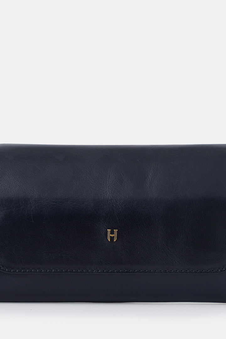 helmbrook Connel - Petit sac à main en cuir véritable unisexe avec couvercle