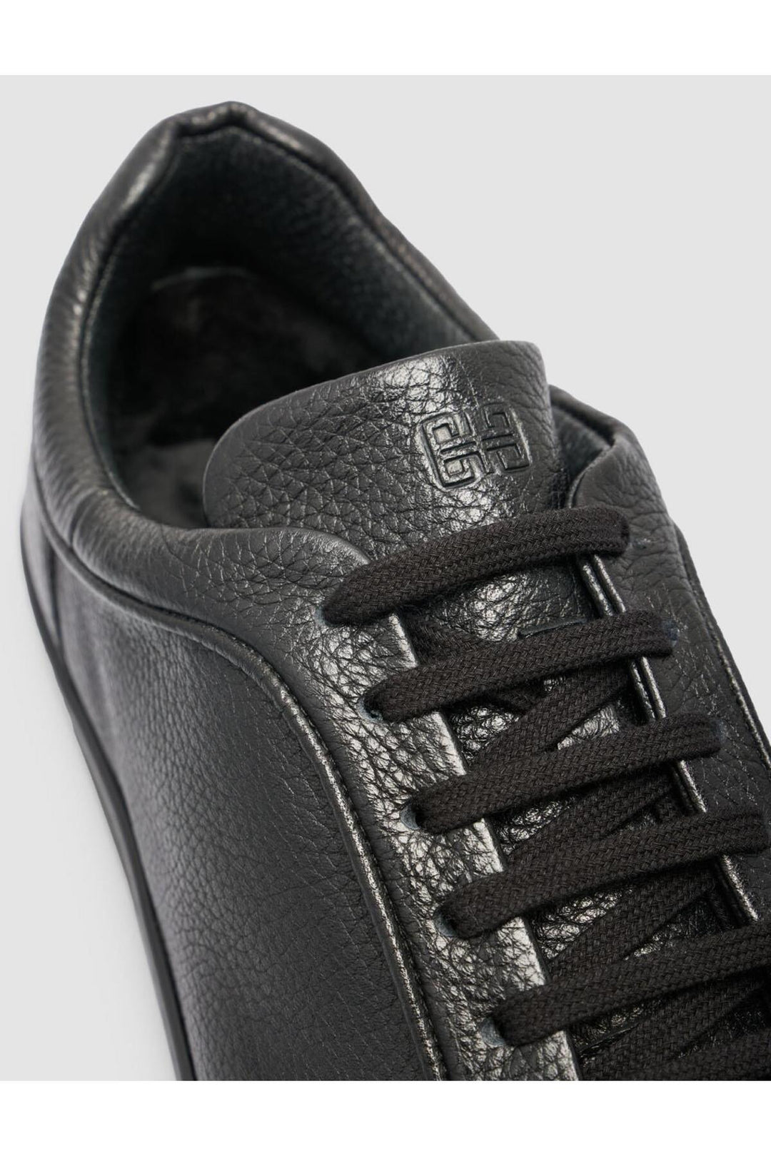 Cabani Shoes Chaussures de sport pour hommes en cuir véritable noir à lacets 100% - Noir