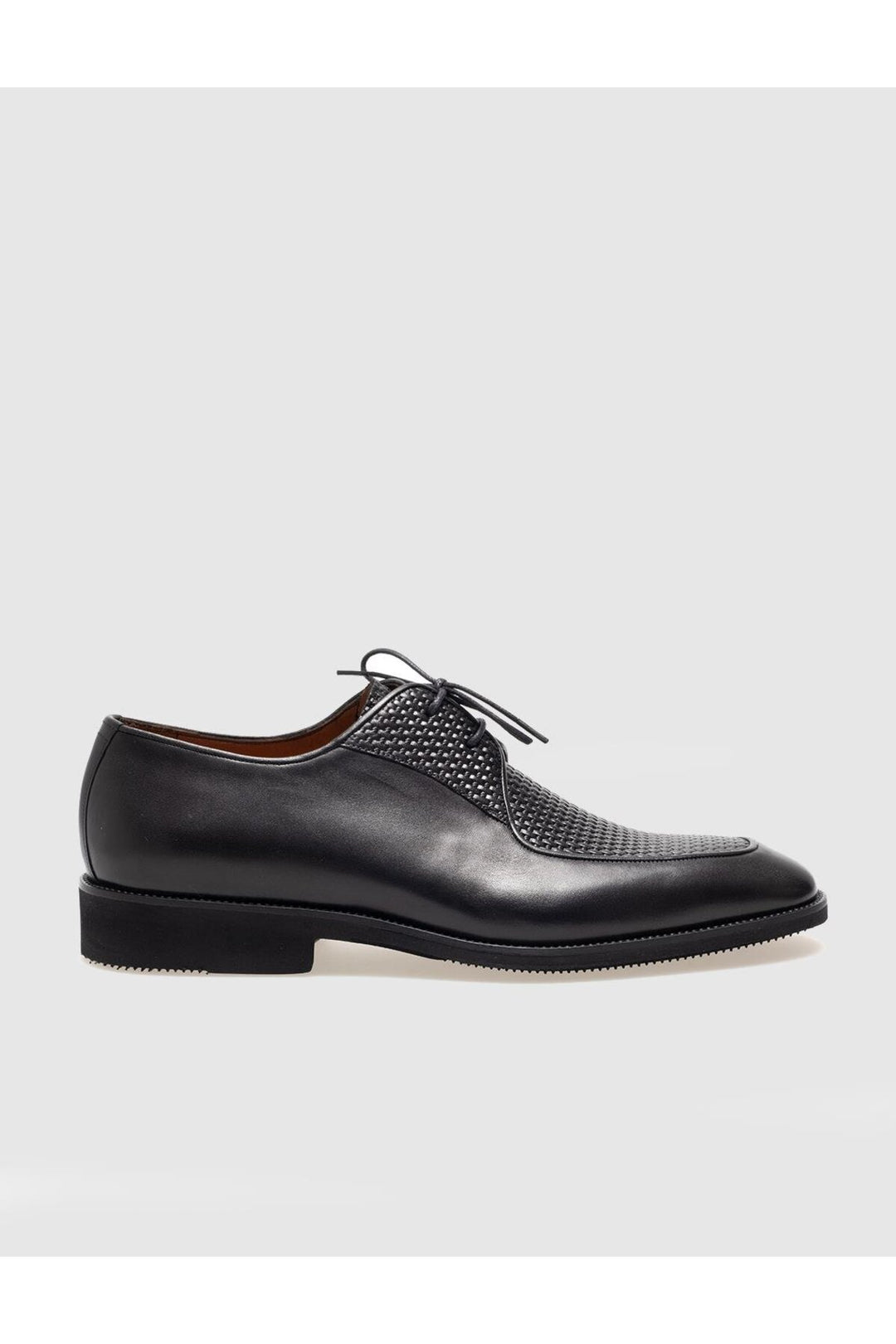 Cabani Shoes Chaussures classiques pour hommes en cuir véritable noires à lacets - Noir