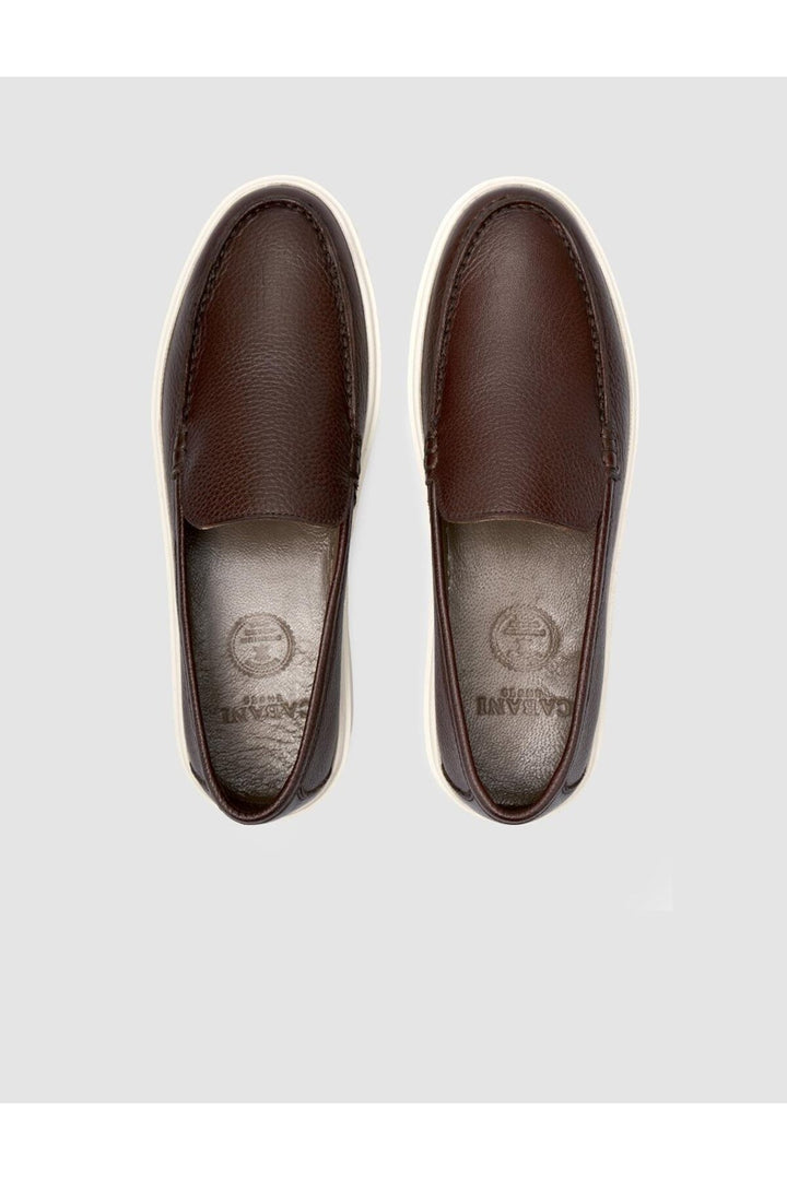 Cabani Shoes %100 Cuir véritable Mocassins pour hommes marron - Multicolore