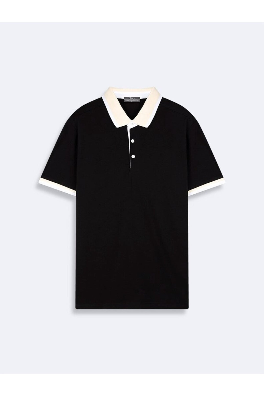 LTB T-shirt noir en piqué avec détails contrastés - Noir