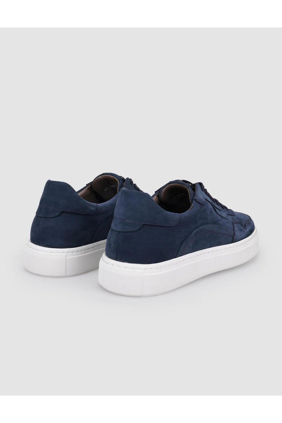 Cabani Shoes Chaussures de sport pour hommes en nubuck bleu marine à lacets - Bleu marine