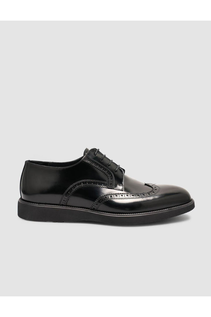 Cabani Shoes Chaussures classiques pour hommes en cuir véritable noires - Noir