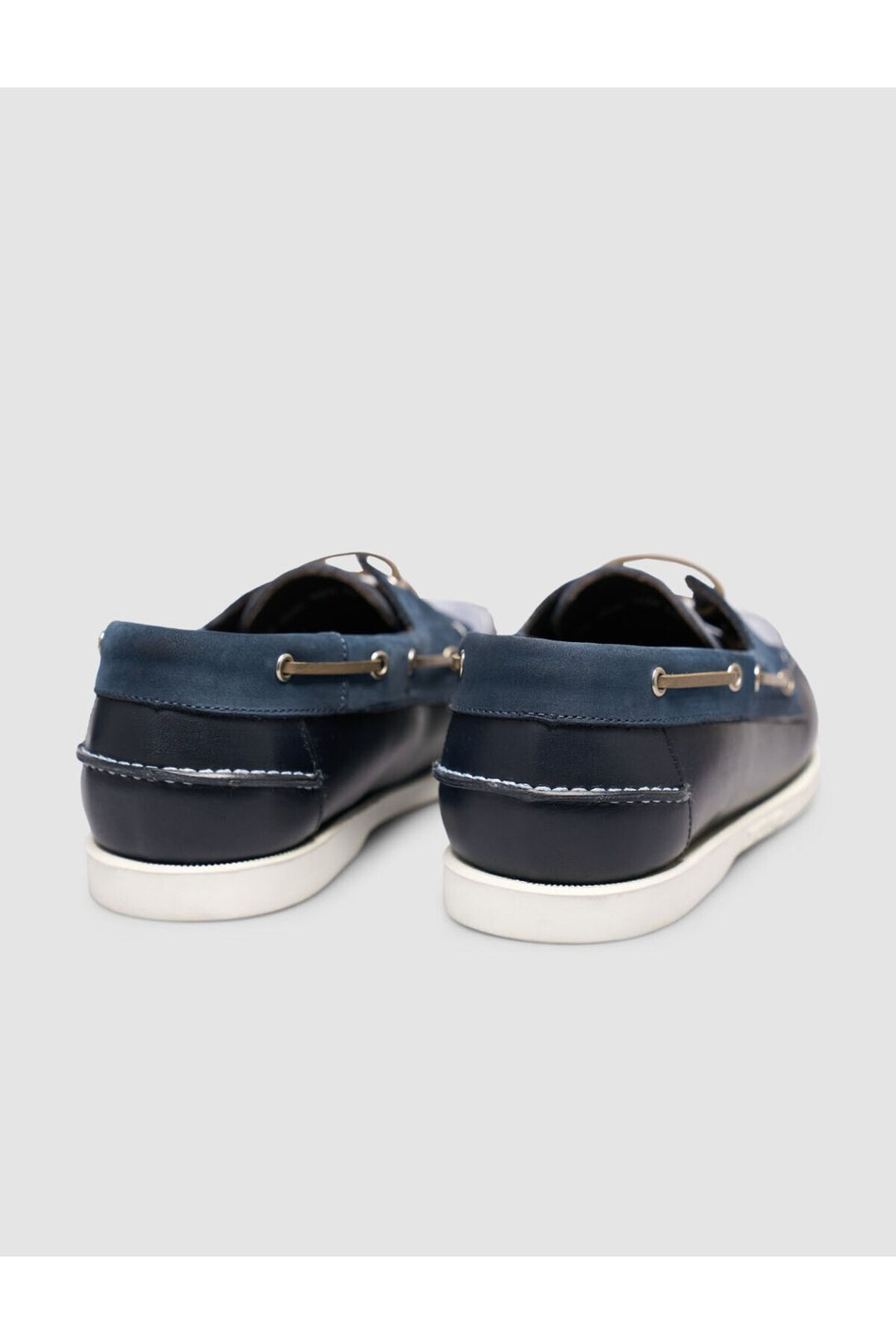 Cabani Shoes Miravia Bleu marine-Marron Chaussures de bateau en cuir véritable à lacets pour le quotidien - Bleu marine